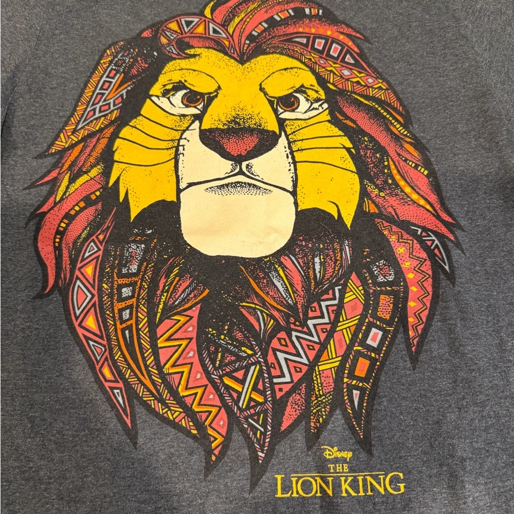 Disney The Lion King Charcoal Tee with Yellow and Orange Accents - Picture 4 of 5